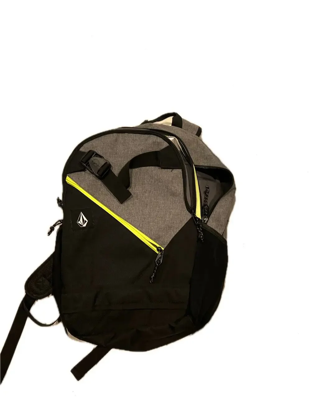 Volcom Diagonal backpack Gray Black w Yellow Trimw